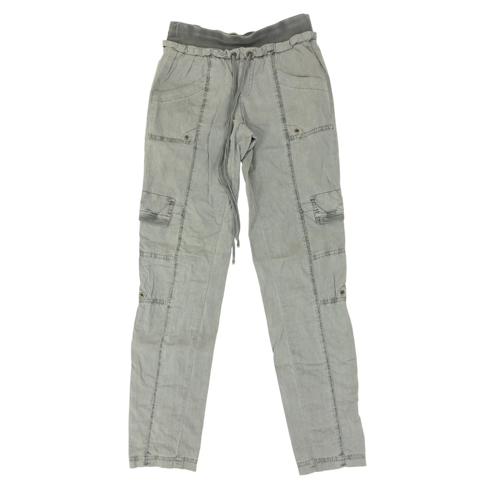 XCVI Cargo Pants Womens XS Gray Elastic Waist Drawstring Utility Pockets